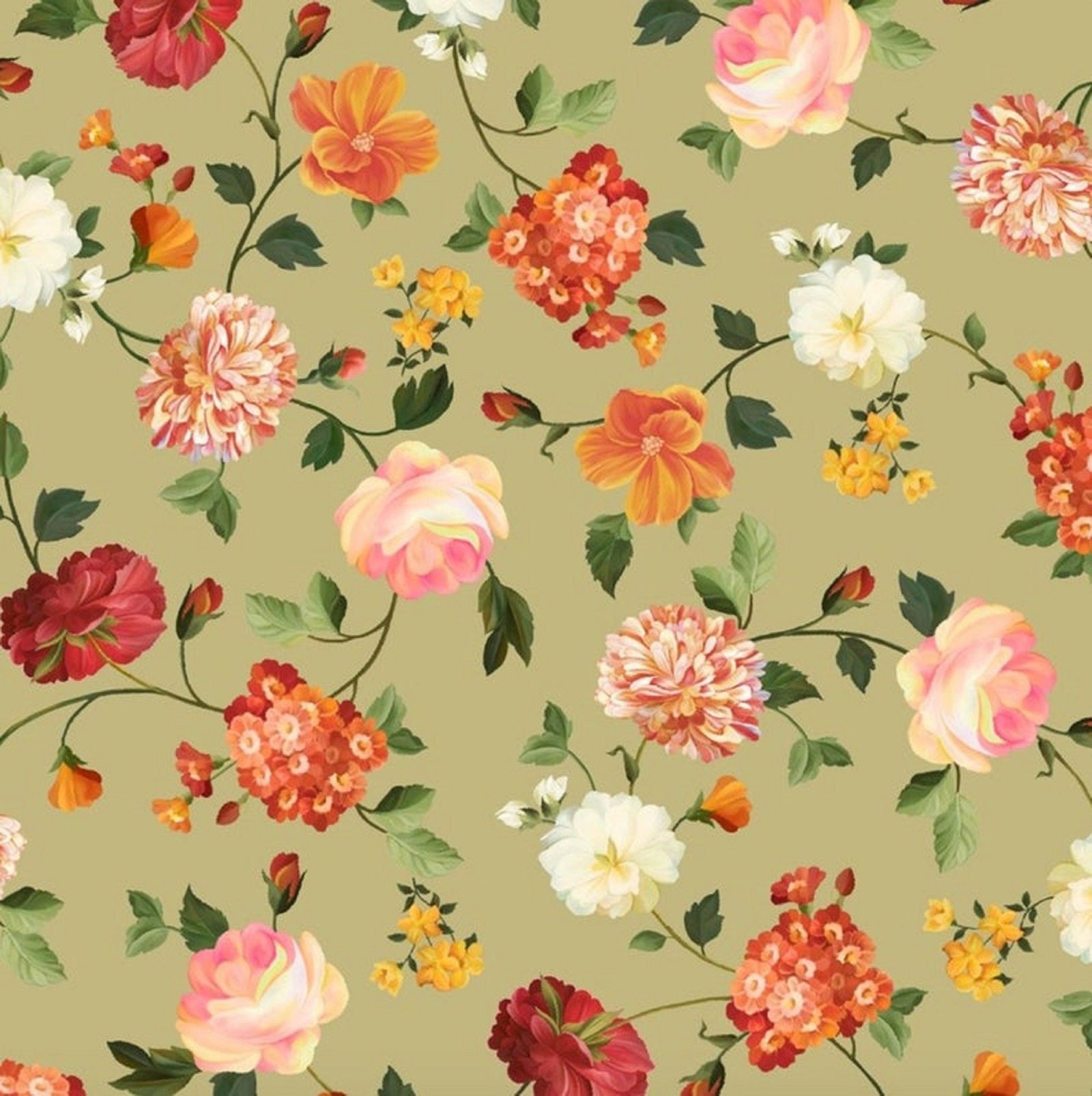 Les Fleurs by Ivy Lane for Quilting Treasures 24358-H sold by 1/2 yd