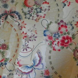 Fans, Flowers, Butterflies by Quilt Gate HR3950-11 sold by 1/2 yd.