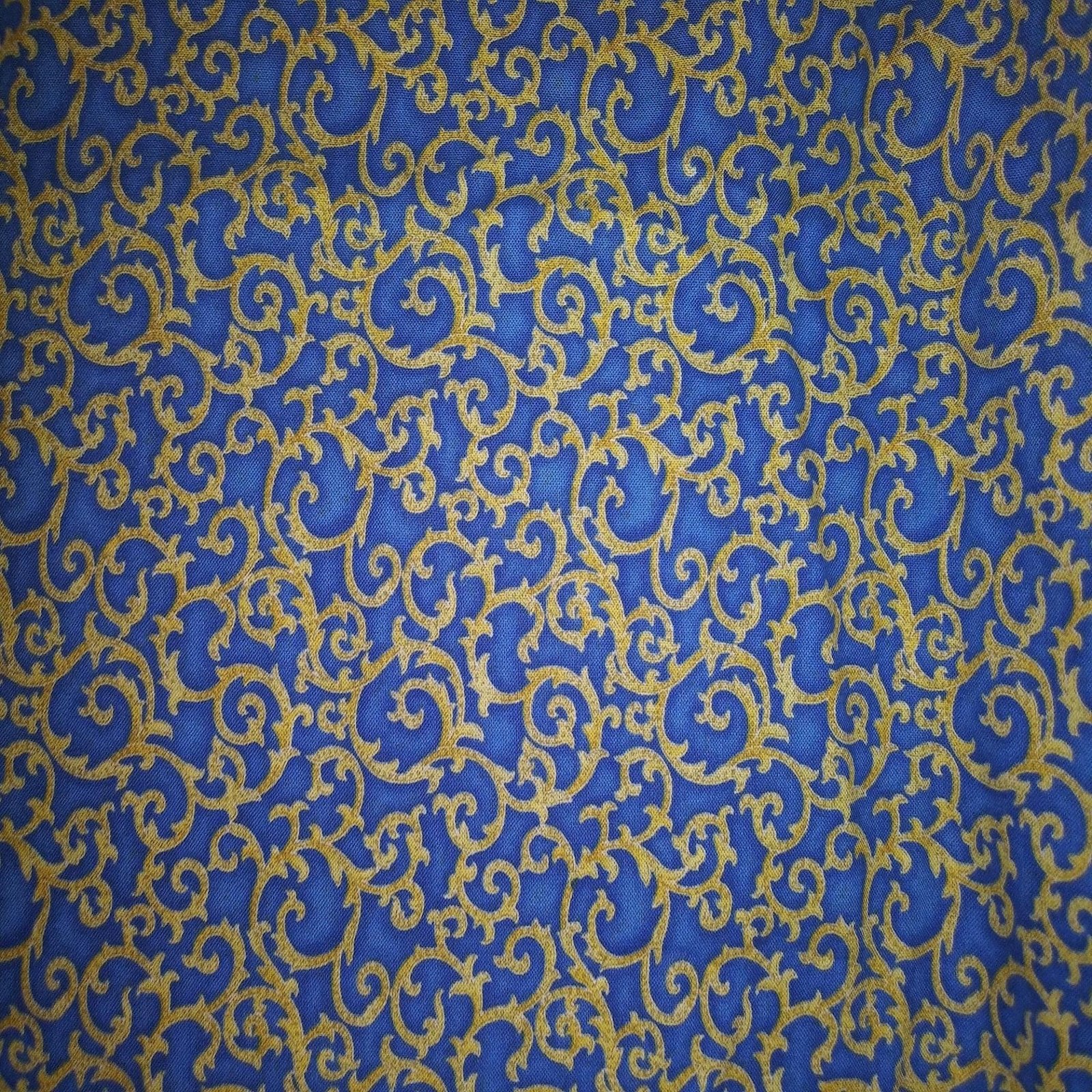 Arabella by Benartex 4187-Blue Scroll  sold by 1/2 yd.