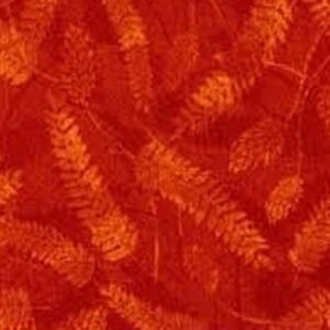 Autumn In The Forest by Fabri-Quilt 112-2816-Orange Ferns one yard 14" remnant