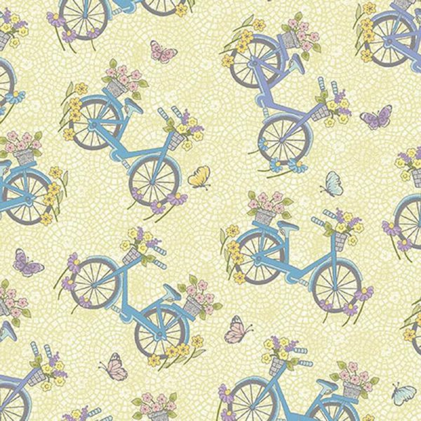 Butterfly Garden by Cheryl Haynes for Benartex 06361-30 Yellow sold by the 1/2 yd.