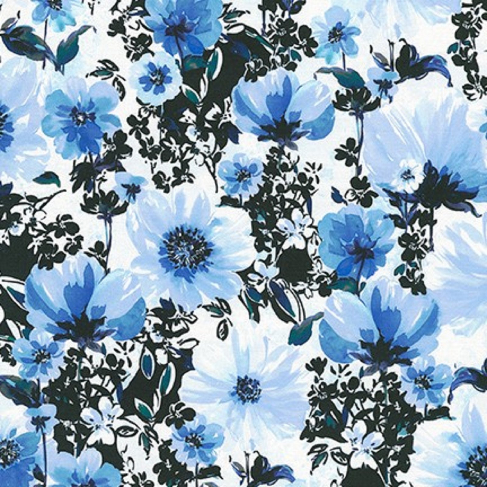 Wild Blue from Wishwell Collection by Robert Kaufman 20244-75 sold by the 1/2 yd.