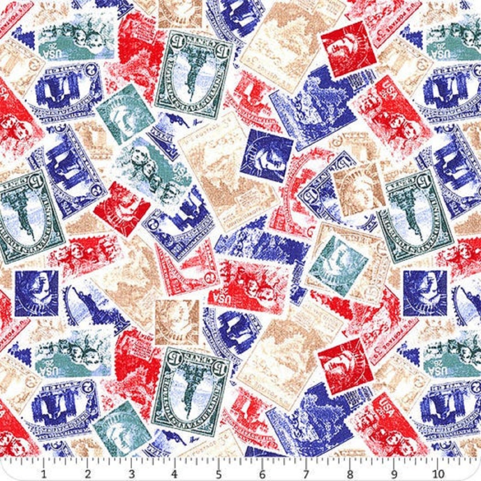 We The People by Whistler Studios for Windham Fabrics 52587-X Multi sold by the 1/2 yd.