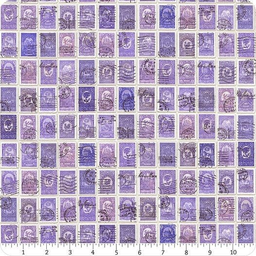 Flea Market Fresh by Cathe Holden for Moda 7374-16 Purple one yard 5" remnant