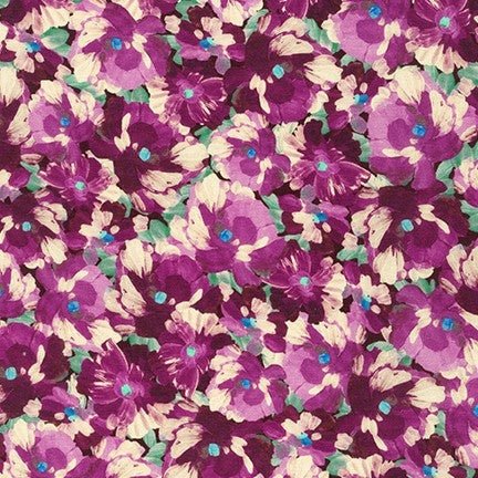 Painterly Petals by Robert Kaufman K20264-24 one yard 6" remnant