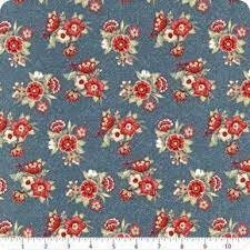 Blue Meadow by Laura Berringer for Marcus Fabrics 210782-0121 one yard 24" remnant