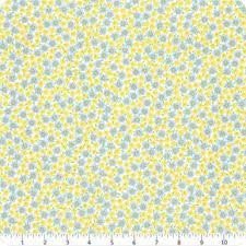 Let's Play "Packed Flowers" by Timeless Treasures 8997 Blue sold by the 1/2 yd.