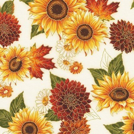 Autumn Bouquet by Hyun Joo Lee for Robert Kaufman AHYM 19859-125 sold by the 1/2 yd.