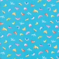 Flights Of Fancy by Momo for Moda 33463-18 Turquoise sold by the 1/2 yd.