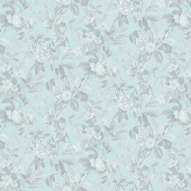 Secret Escape by Elizabeth's Studio 588-BLUE sold by the 1/2 yd.
