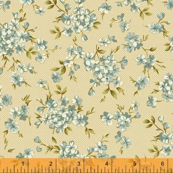 Spellbound by Katia Hoffman for Windham Fabrics 51963M-2 Cream sold by the 1/2 yd.