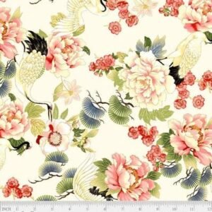 Tadashi by Red Rooster for P&B Textiles 24139 White sold by the 1/2 yd.