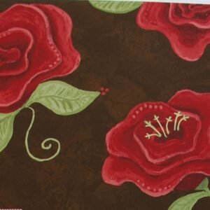 Rebel Roses by Heather Mulder Peterson for Henry Glass 2862-9 Brown one yard only.