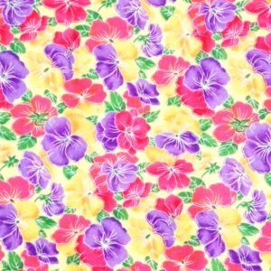 Windsor Collection Pansies by Hoffman Calif. Int'l. sold by 1/2 yd.