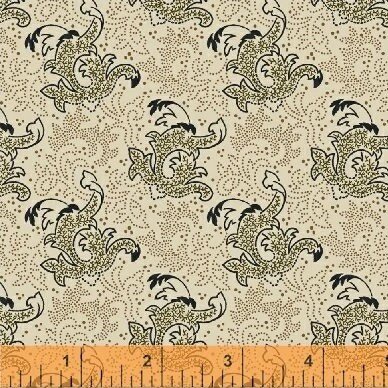 Kindred Spirits by Jill Shaulis for Windham Fabrics 42319 Crean sold by the 1/2 yd.