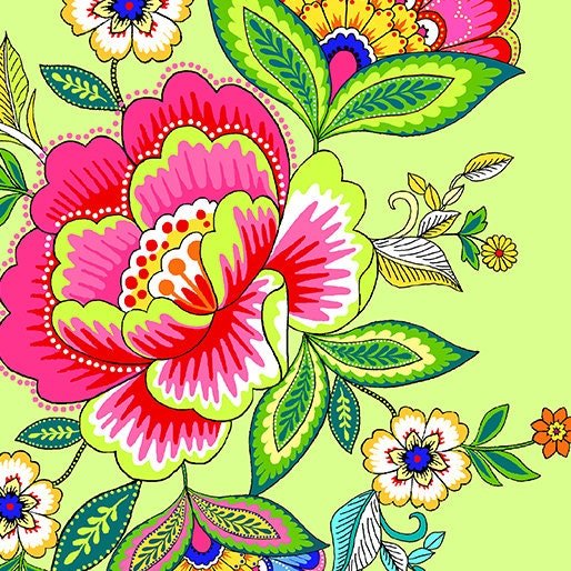 Dazzling Garden by Greta Lynn for Kanvas 9820-44 Green sold by the yard
