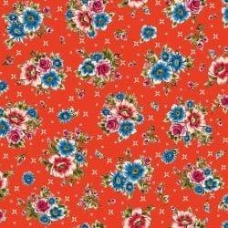 Curio Cabinet by Maywood Studio YD-MAS10134-Red sold by the 1/2 yd.