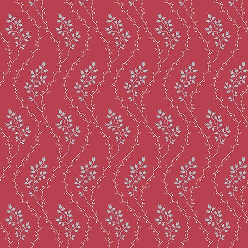 Cloverdale House by Di Ford-Hall for Andover A7967-Red sold by the 1/2 yd.