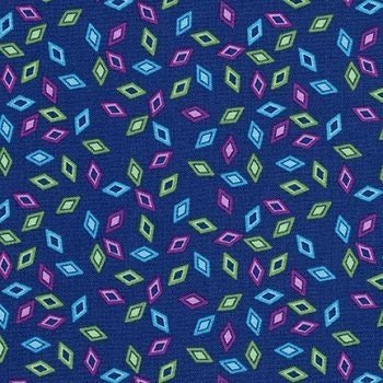 Flowerhouse Collection "Wildflowers" by Debbie Beaves for Robert Kaufman FLH 20294-9 Navy sold by the 1/2 yd.