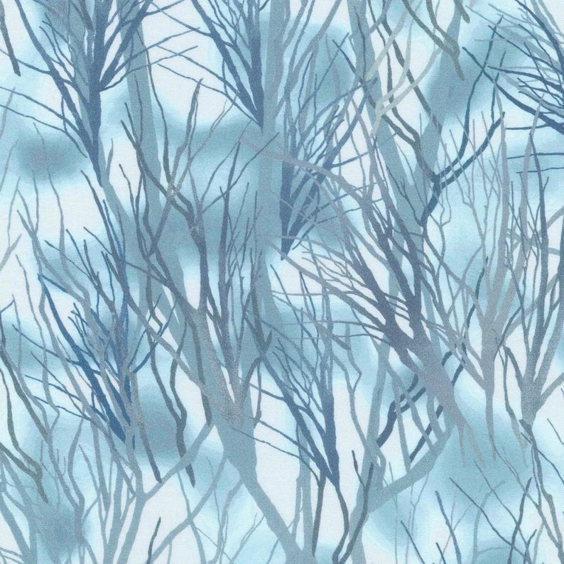 Winter Visitors by Hyun Joo Lee for Robert Kaufman AYHD 20223-80 Evening sold by the 1/2 yd.