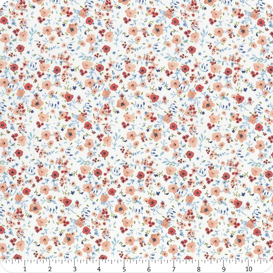 Country Cottage by Rachael Grant for Timeless Treasures CD1103-Cream sold by the 1/2 yd.