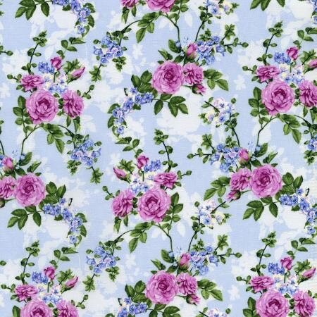 Beverly Park "Melrose" by RJR Fabrics 2914-004 Hydrangeas sold one yard 4" remnant