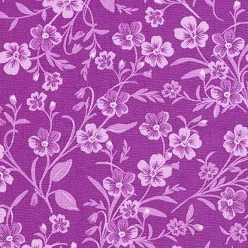Wildflowers Flowerhouse Collection by Debbie Beaves for Robert Kaufman 20291-22 Violet sold by the 1/2 yd.