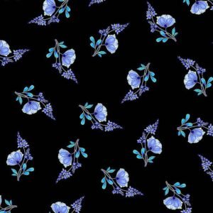 Royal Plume Metallic by Chong-a Hwang for Timeless Treasures Fabrics CM1568-Black sold by the 1/2 yd.