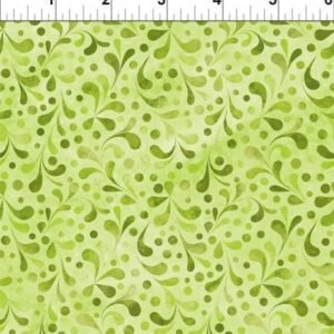 Ajisai by Jason Yenter for In The Beginning 6AJI-3 Green one yard 17" remnant