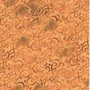 Scroll Swirls by Jason Yenter for In The Beginning 7AH-3 Gold sold by the 1/2 yd.