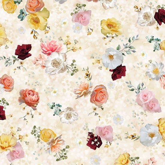 Pins and Needles by Hoffman Calif. U5086-20 Natural sold by the 1/2 yd.