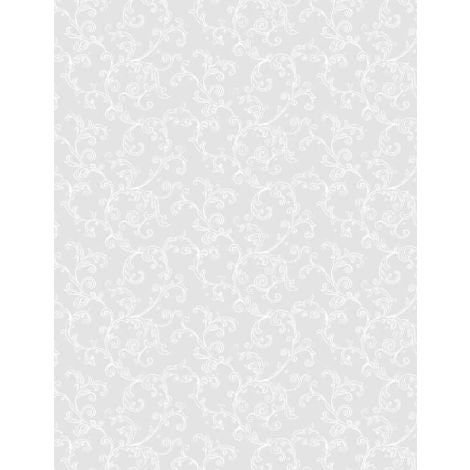 Essentials Filigree by Cynthia Coulter for Wilmington 42324-100 White on White sold by the 1/2 yd