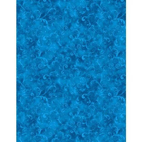 Essentials Filigree by Cynthia Coulter for Wilmington 42324-441 Blue sold by the 1/2 yd