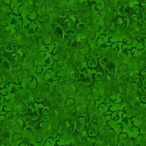 Essentials Scroll by Wilmington Prints 1077-89025-777 Holly Green sold by the 1/2 yd.