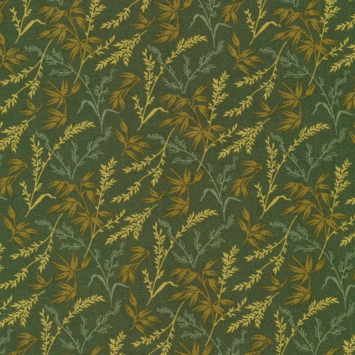 Lady Tulip by Edyla Sitar for Laundry Basket Quilts for Andover A190-Green sold by the 1/2 yd.