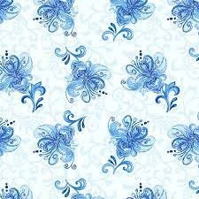 Blue Dreams by Diannart for Henry /glass 1477 White one yard only