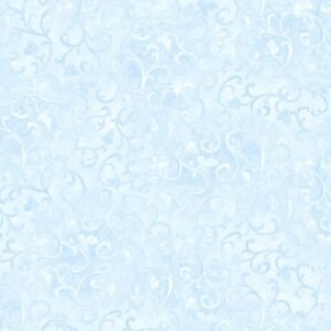 Essentials Scroll by Wilmington Prints 1077-89025-411 Lt. Blue sold by the 1/2 yd.