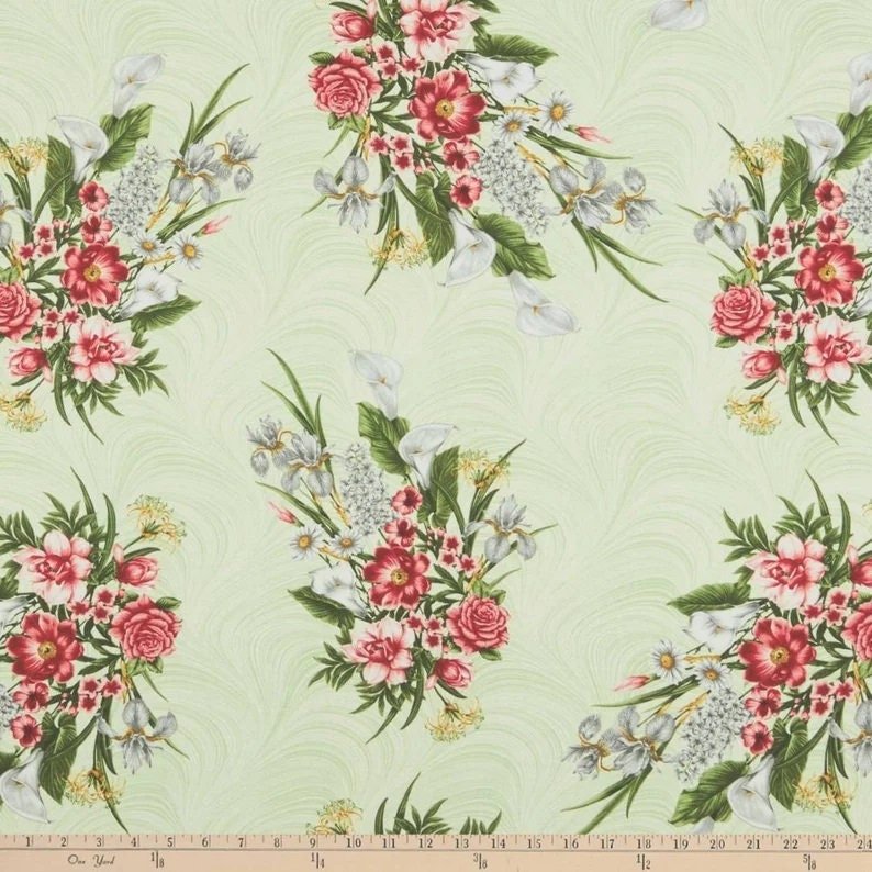 Magnificent Blooms Bouquet by Jackie Robinson for Benartex 06782-40 sold by the 1/2 yd.