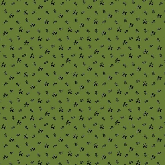 Vintage Viridians by Sheryl Johnson for Marcus Fabrics R3133-Green one yard remnant