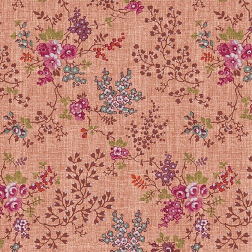 English autumn by Jan Shore for Benartex 9444-36 Peach sold by the 1/2 yd.