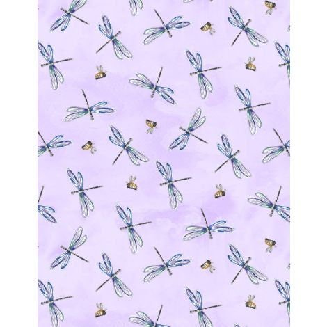 Fanciful Flight by Lori Seibert for Wilmington Prints 3029-11175-696 Purple sold by the 1/2 yd.