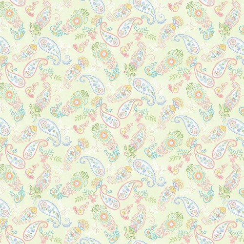 Dorothy Jean's Flower Garden by Mary Jane Carey for Henry Glass 2976-66 Green sold by the 1/2 yd.