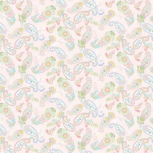 Dorothy Jean's Flower Garden by Mary Jane Carey for Henry Glass 2976-22 Pink sold by the 1/2 yd.