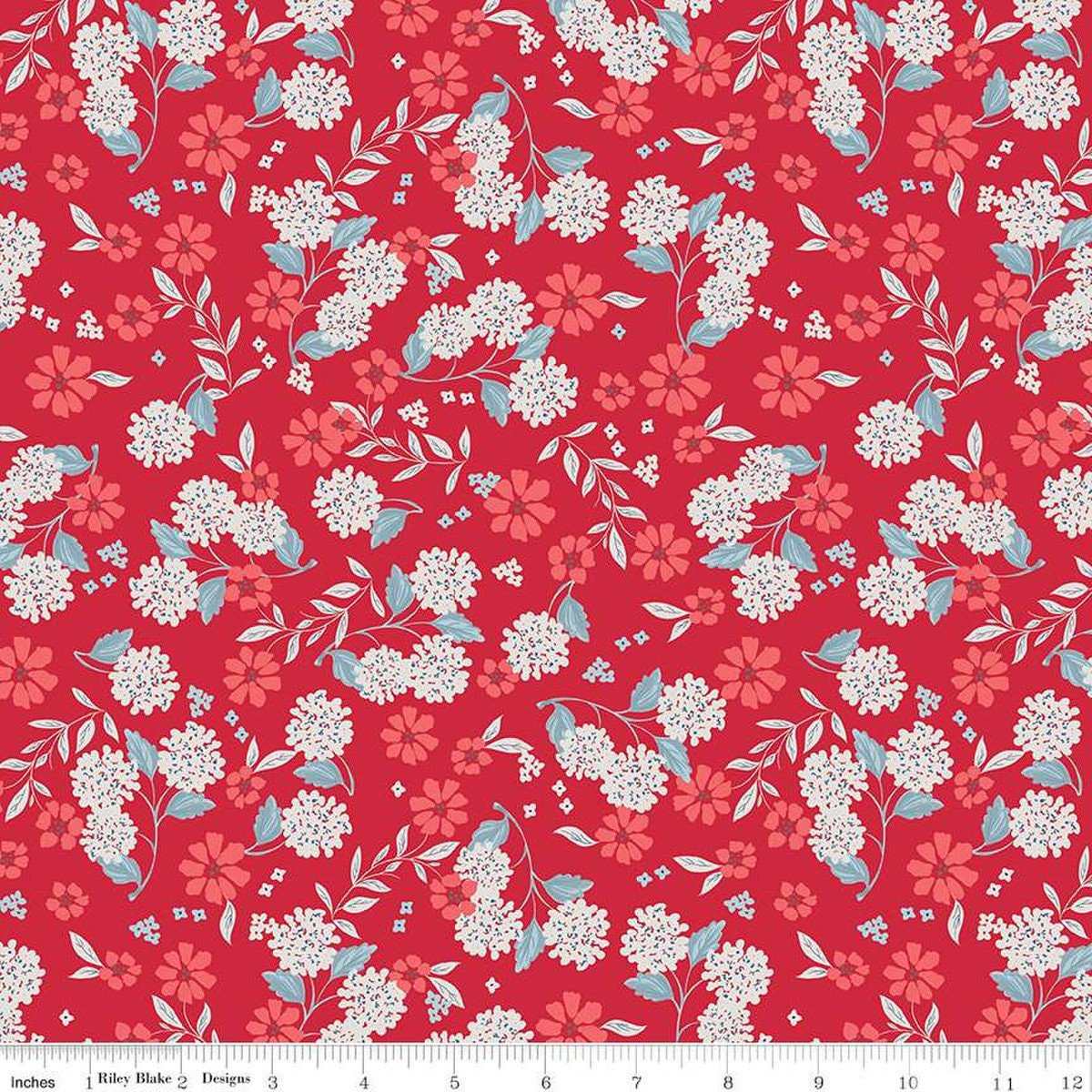 Land of The Brave by My Mind's eye for Riley Blake Designs C13142 Red  sold by the 1/2 yd.