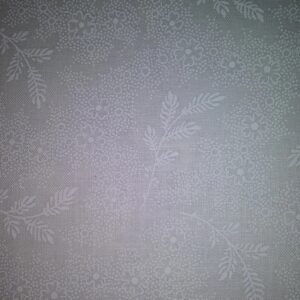 Whisper Prints 3 by Robert Kaufman 15870-A Tan floral and Leaves on White sold by the 1/2 yd.