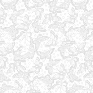 Hue by Timeless Treasures C6565 White on White 30" Remnant