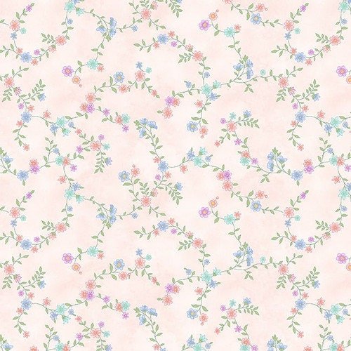 Dorothy Jean's Flower Garden by Mary Jane Carey for Henry Glass 2972-22 Pink sold by the 1/2 yd.