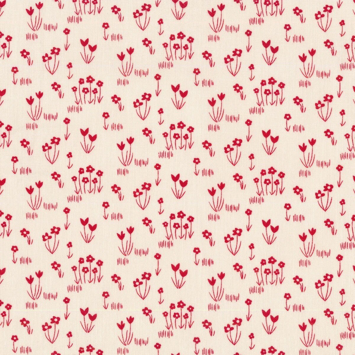 Red Hot by Assorted Designers for Riley Blake Designs C11671 Cream sold by the 1/2 yd.