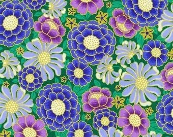 Midnight Nectar by Robert Kaufman 21184-17 Iris sold by the 1/2 yd.