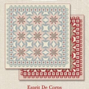 Esprit De Corps Quilt Kit using French General's Jardin de Fleurs Collection for Moda Red 96"X96"